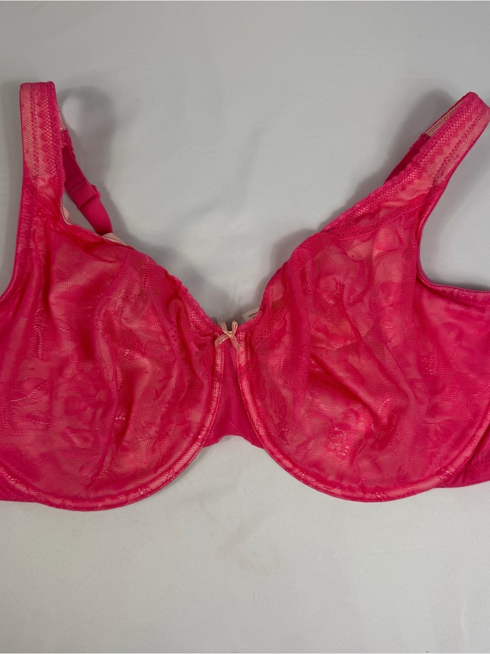 Cacique Lane Bryant 42F Pink Lace Unlined Underwire Bra